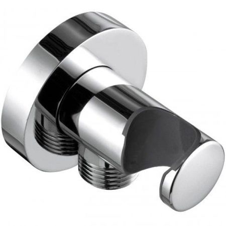 Шланговое подсоединение, Kludi, A-QA, для шлангов с конической гайкой, держатель-в комплекте, стандарт подвода воды-1/2", цвет-хром, артикул 6054705-00