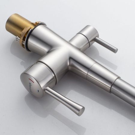 Смеситель для кухни с подключением фильтра Shevanik S428L, сатин, артикул S428L