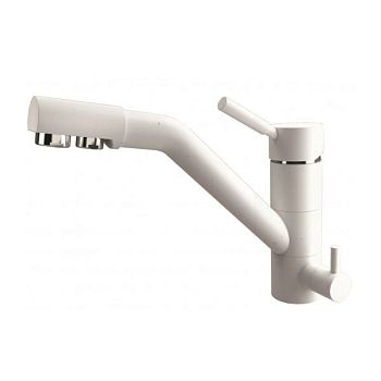 Смеситель для кухни с подключением фильтра Dr. Gans Дуэт 339.07L.2123.401, белый