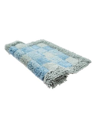 Коврик для ванной комнаты Fora 80х50 1845-1 80BL Шахматы Голубой, артикул 1845-1 80BL