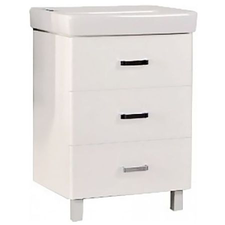 Тумба под раковину АКВАТОН АМЕРИНА М 56,4 1A168901AM010 (напольная, белый глянец), шт, артикул 1A168901AM010