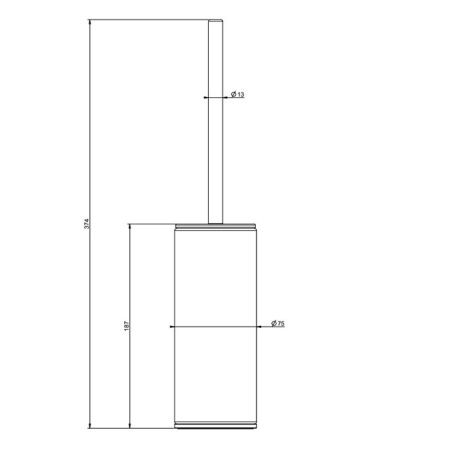 GESSI 316 Ершик напольный, цвет: brushed black metal pvd
