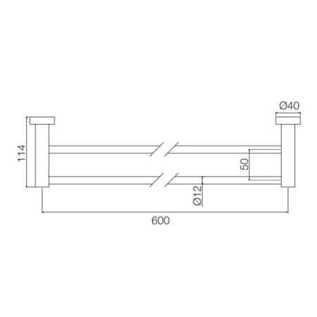Fima Carlo Frattini Accessori Полотенцедержатель 40см., двойной, подвесной, цвет: золото, артикул F6001/60OR