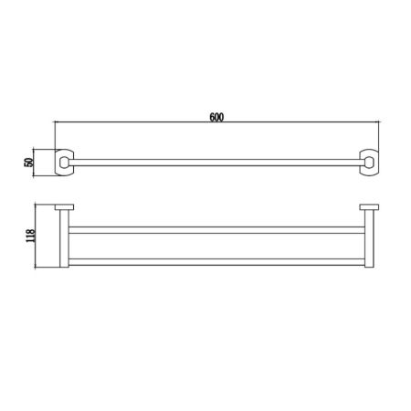 Полотенцедержатель Savol S-009948, хром, артикул S-009948