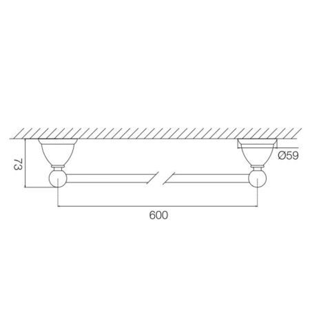 Fima Carlo Frattini Accessori Полотенцедержатель 60см., подвесной, цвет: золото, артикул F6040/60OR