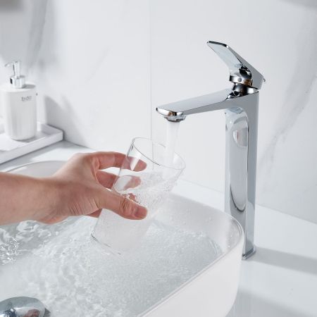 Смеситель для раковины высокий Shevanik S4211, хром, артикул S4211