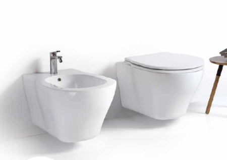 AZZURRA XL Унитаз подвесной 61х43х36 см слив универсальный, цвет белый, с креплением