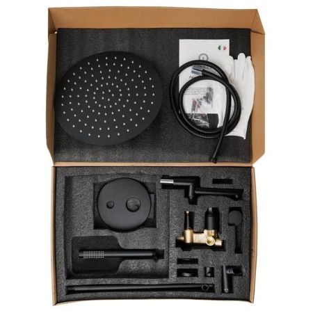 Душевая система встраиваемая FILARETE Roun FL1020BL, черный