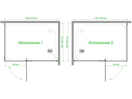 Душевой уголок Royal Bath  RB  HPVD-C 140х100х200 (матовое), артикул RB1140HPVD-C