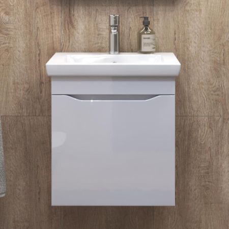 Тумба под раковину подвесная VIGO Grani 028 белый, 50 см, артикул 028 белый