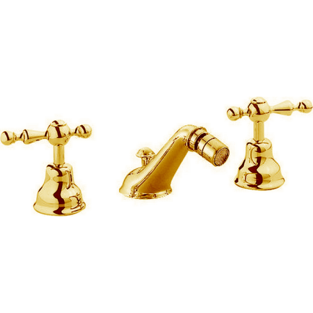 CISAL Arcana America Смеситель для биде на 3 отверстия, с донным клапаном, цвет золото