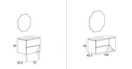 Мебель для ванной CEZARES Collection 1973, артикул 55192