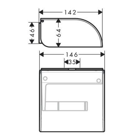 AXOR UNIVERSAL Circular Держатель туалетной бумаги с крышкой, хром, артикул 42858000