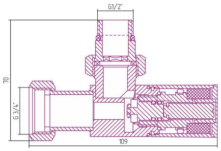 Вентиль, Сунержа, G 1/2" НР х G 3/4" НГ, угловой, цилиндр, материал-нержавеющая сталь, цвет-бронза состаренная Вентиль, Сунержа, G 1/2" НР х G 3/4" НГ, угловой, цилиндр, материал-нержавеющая сталь, цвет-бронза состаренная