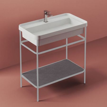 Artceram FUORI SCALA Металическая структура 40x57хh83см для раковины Fuori Scala rettangolare 60, цвет: белый матовый, артикул ACA056 05 bi matt