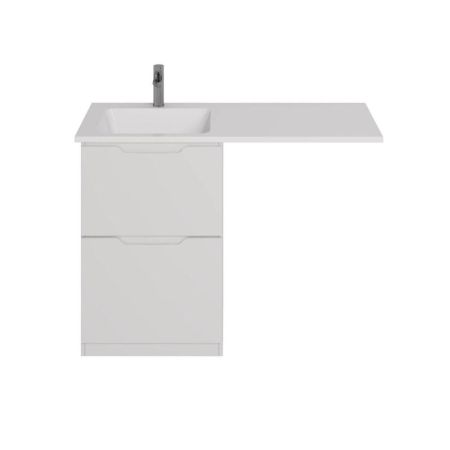 Тумба с раковиной напольная Dreja Bona 60 см, белый, артикул 99-0451-com