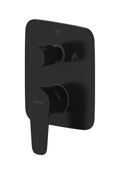 Смеситель для душа встраиваемый на 2 потока Bravat Source PB8173218BW-2-ENG, черный