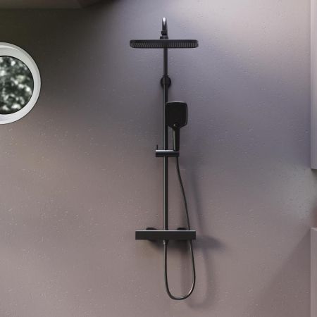 953800300 Gala душевая система с душевым ТМС смесителем, чёрный, артикул 953800300