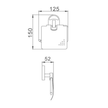 Держатель для туалетной бумаги Haiba HB1903, хром