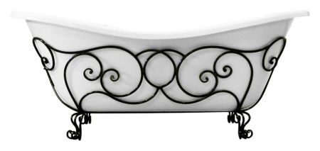 Ванна из искусственного камня Эстет Бостон 180x74 Белая