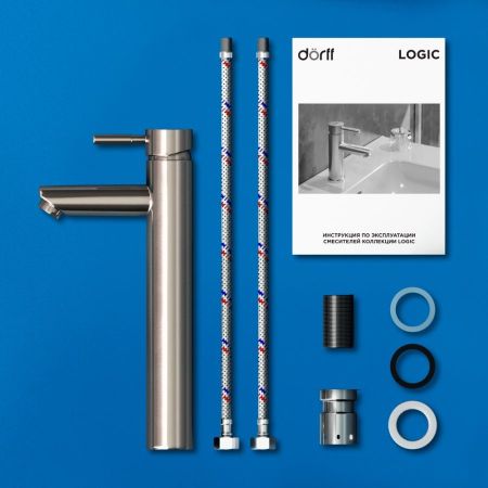 D3002102SS Logic new  смеситель для умывальника из нержавеющей стали Высокий, артикул D3002102SS