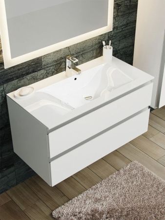 Тумба с раковиной SanVit Авеню-2 75 kavenu275 в цвете Ral подвесная Черный глянец, артикул kavenu275