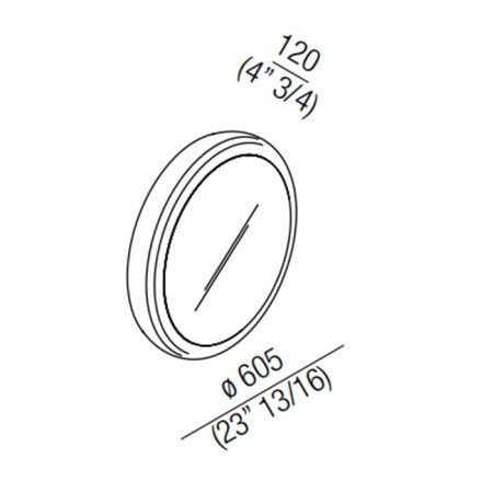 Agape Solid Круглое зеркало d60.5x12 см с подсветкой, цвет: металл Agape Solid Круглое зеркало d60.5x12 см с подсветкой, цвет: металл