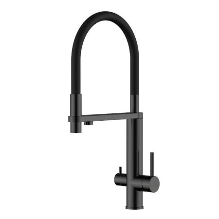 Смеситель для кухни с подключением фильтра Knotlor SS-15/BL, черный, артикул SS-15/BL