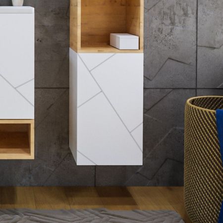 Шкаф навесной Бриклаер КРИСТАЛЛ 35х60 см, белый, артикул 4627125416019