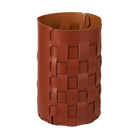 ADJ Корзина для мусора Bottega, D22xH35 см., цвет: бордо/коньяк, артикул 2035.30/09