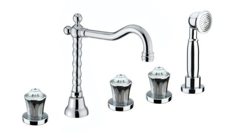 Смеситель на борт ванны Fiore VENERE SKY (SWAROVSKI®) 13CR0607, хром, артикул 13CR0607