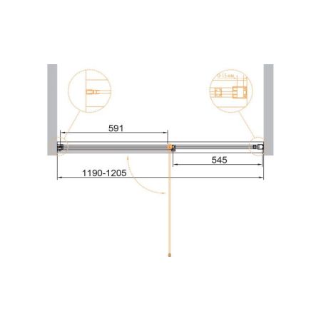 Душевая дверь CEZARES URBAN-B-12, артикул URBAN-B-12-110-C-CR