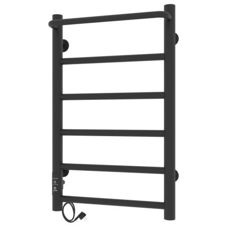Полотенцесушитель электро "Прайм ЧКЧ П6 400*600", черный матовый, левый