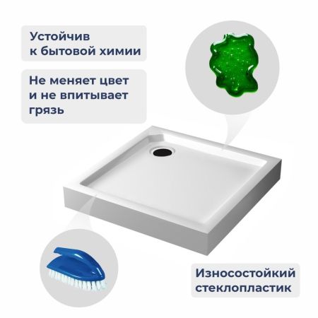 Душевой поддон RGW SMC-C-088W (800x800), артикул 12350188-0101