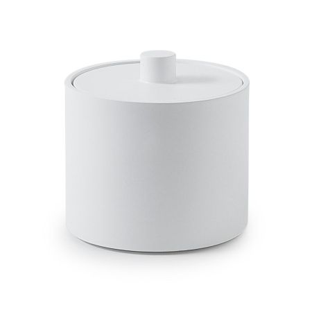 Gedy Brenda, настольный круглый контейнер с крышкой, цвет белый матовый, артикул BR03(02)