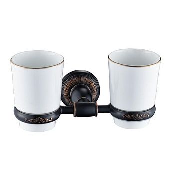 Стакан для ванной комнаты двойной Savol S-006668H, черный