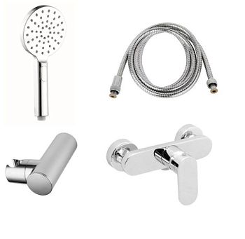 AQG Beta, однорычажный смеситель для душа c набором для душа SETP, цвет хром