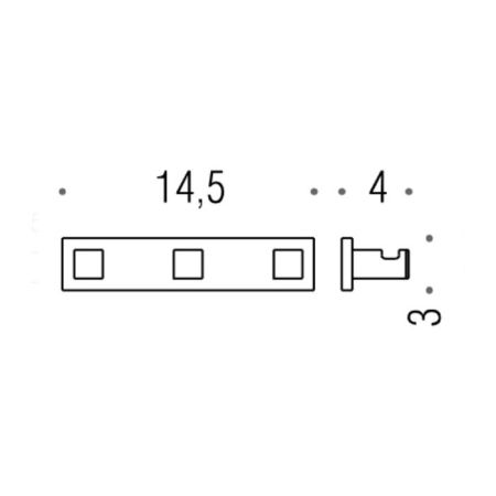 Colombo Look Крючок, тройной, цвет: PVD графит матовый, артикул BLC37.GM