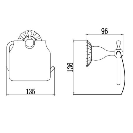 Держатель для туалетной бумаги Savol S-08951C, бронза, артикул S-08951C