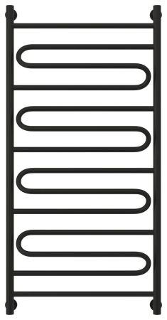 Полотенцесушитель водяной "ЭЛЕГИЯ+" 1200х600 (Матовый черный), артикул 31-0205-1260