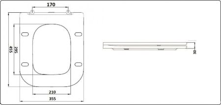 Унитаз подвесной CeramaLux 5170-18, артикул 