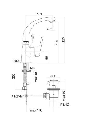 Смеситель для кухни Fiore MISTRAL 42CR4633, хром, артикул 42CR4633