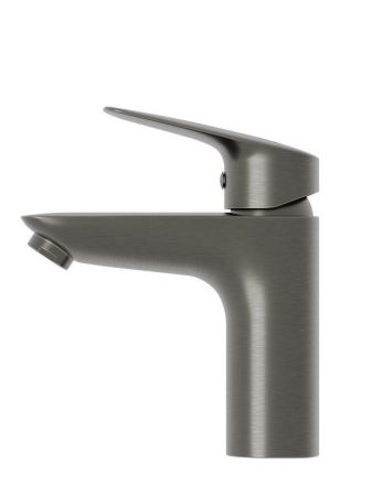 DUE Смеситель для раковины без донного клапана, оружейная сталь DUE-LVM-GM-W0, артикул DUE-LVM-GM-W0