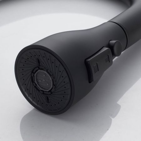 Смеситель для кухни с выдвижным изливом Shevanik S363H, черный