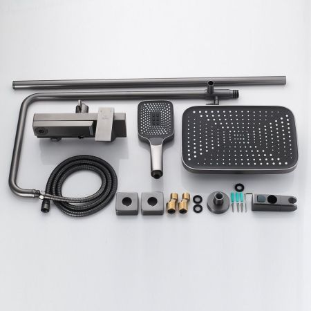 Душевая система Rose R1836T, пепельный