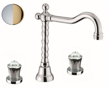 Смеситель для раковины Fiore VENERE SKY (SWAROVSKI®) 13CO0637, хром/золото, артикул 13CO0637