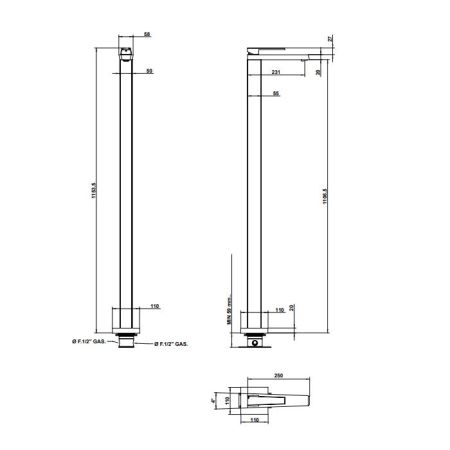 Bongio Stelth Смеситель для раковины, цвет хром, артикул 01533CR00