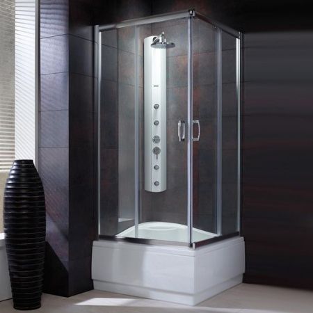 Душевой уголок Radaway Premium Plus C 1700 80x80 профиль Хром стекло прозрачное