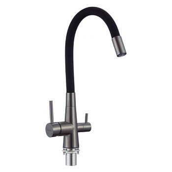 Смеситель для кухни с подключением к фильтру Fmark FS1062-Q01, графит