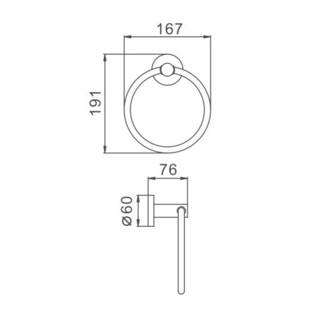 Полотенцедержатель Haiba HB8304, сталь